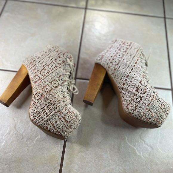 Jeffrey Campbell Lita Women's Platform Lace Up Ankle Boots Size 8 - Picture 11 of 15